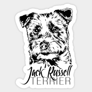 Funny Jack Russell Terrier dog portrait gift Sticker